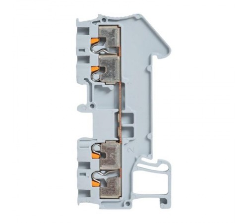Клеммная колодка пружинная 1,5 Push-in 4 вывода серая PIT-1,5-4  EKF