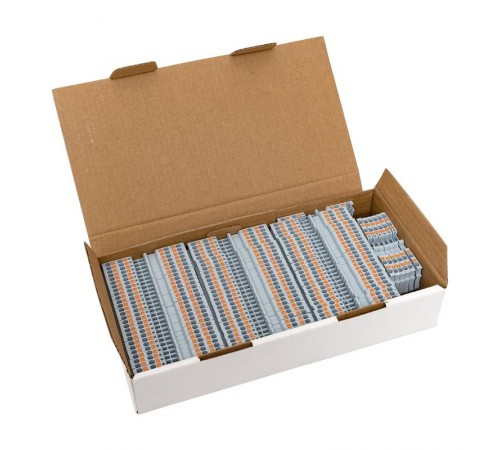 Клеммная колодка пружинная 1,5 Push-in 4 вывода серая PIT-1,5-4  EKF