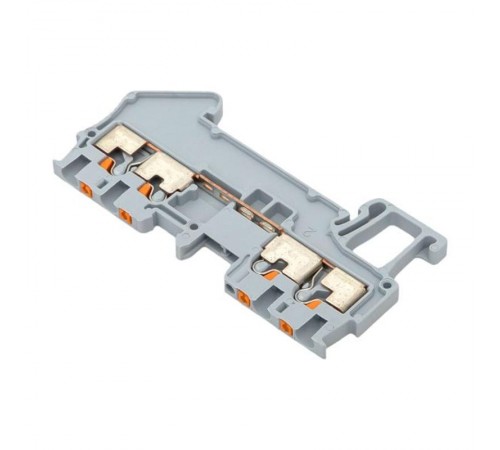 Клеммная колодка пружинная 1,5 Push-in 4 вывода серая PIT-1,5-4  EKF