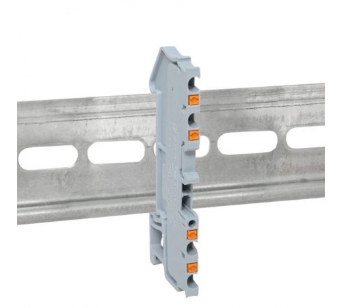 Клеммная колодка пружинная 1,5 Push-in 4 вывода серая PIT-1,5-4  EKF