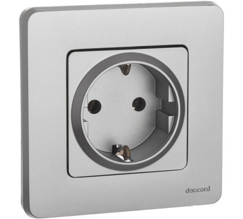 Inspiria Алюминий Розетка с заземлением С/У 16А без рамки  673722  Legrand