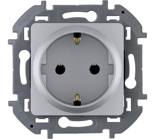 Inspiria Алюминий Розетка с заземлением С/У 16А без рамки  673722  Legrand