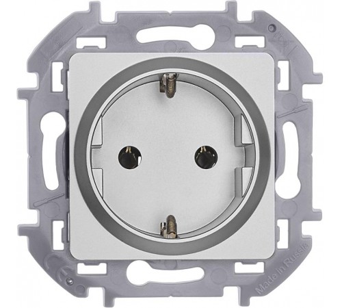 Inspiria Алюминий Розетка с заземлением С/У 16А без рамки  673722  Legrand