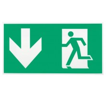 Самоклеящаяся этикетка INFO-SSA-118 пленка бэклит Человек-стрелка-вниз зеленая для SSA-103  Б0057714  ЭРА
