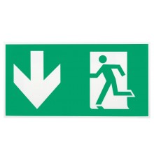 Самоклеящаяся этикетка INFO-SSA-118 пленка бэклит Человек-стрелка-вниз зеленая для SSA-103  Б0057714  ЭРА