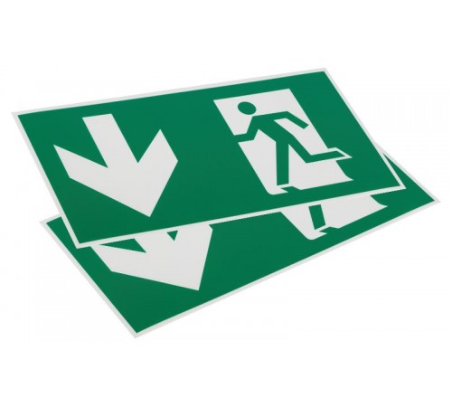 Самоклеящаяся этикетка INFO-SSA-118 пленка бэклит Человек-стрелка-вниз зеленая для SSA-103  Б0057714  ЭРА