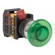 Кнопка AELA-22 "Грибок" зеленая с подсветкой NO+NC 220В EKF PROxima  pbn-aela-1g-220  EKF