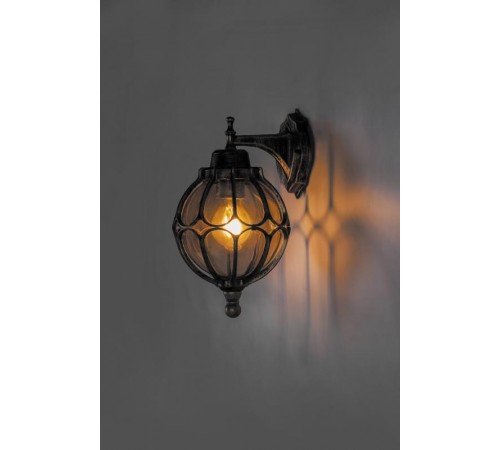 Светильник садово-парковый PL3801 60W 230V E27 220*260*380мм черное золото (на стену вверх)  11350  FERON