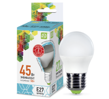 Лампа светодиодная LED-ШАР-standard 5Вт 230В Е27 4000К 450Лм  4690612002187  ASD
