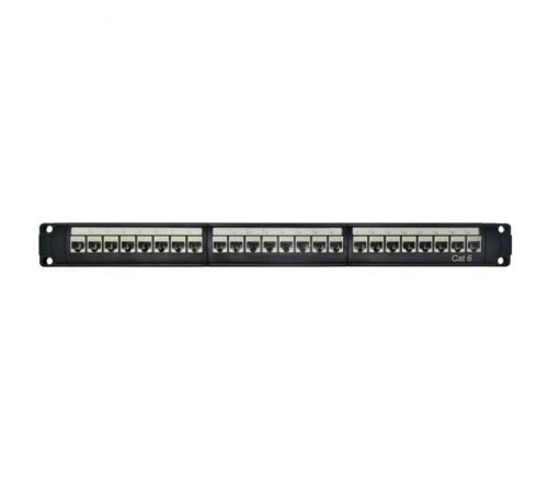 Патч-панель модульная 19", 1U, CAT6, 24 порта RJ45, экранированная  RN6PPF24  DKC