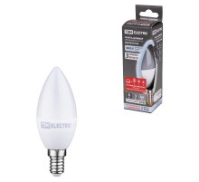 Лампа светодиодная С37-6 Вт-230 В-4000 К-E14 "-ДИММЕР"  SQ0340-0198  TDM