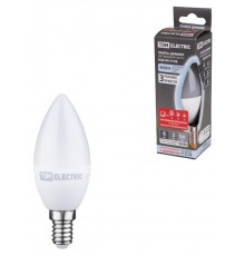 Лампа светодиодная С37-6 Вт-230 В-4000 К-E14 "-ДИММЕР"  SQ0340-0198  TDM