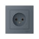 AtlasDesign Грифель Розетка без заземления, 16А, (в сборе с рамкой)  ATN000740  SE