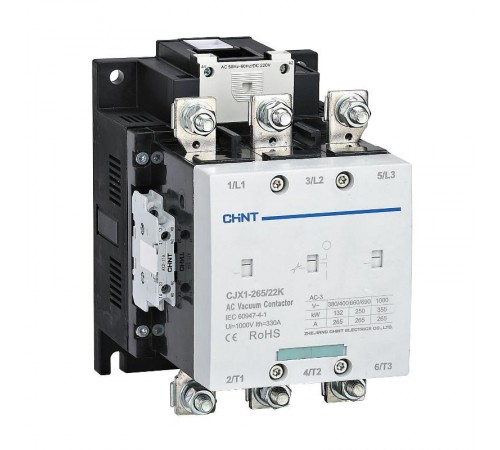 Контактор вакуумный CJX1-265/22K 265А(АС3) 2НО+2НЗ AC/DC 380В 50/60Гц  275707  CHINT