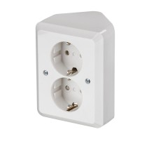 Розетка D.Schuko, Jussi, угловая,белая  402EA.E   2TKA003883G1  ABB