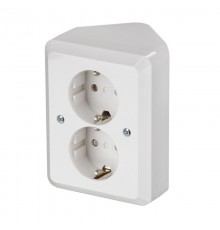 Розетка D.Schuko, Jussi, угловая,белая  402EA.E   2TKA003883G1  ABB