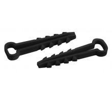 Дюбель-хомут для плоского кабеля 5-8мм черный (100шт.) (50/1500)  Б0050792  ЭРА