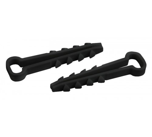 Дюбель-хомут для плоского кабеля 5-8мм черный (100шт.) (50/1500)  Б0050792  ЭРА