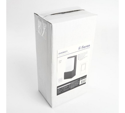 Светильник садово-парковый DH0601, E27 230V, черный  11874  Feron