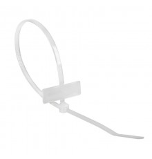 Хомут под маркер nylon 200x2,5 мм 100 шт. белый  07-0206  REXANT