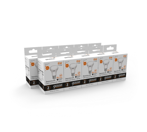Лампа светодиодная Elementary R63 8W 650lm 3000K Е27 LED 1/10/50  63218  Gauss