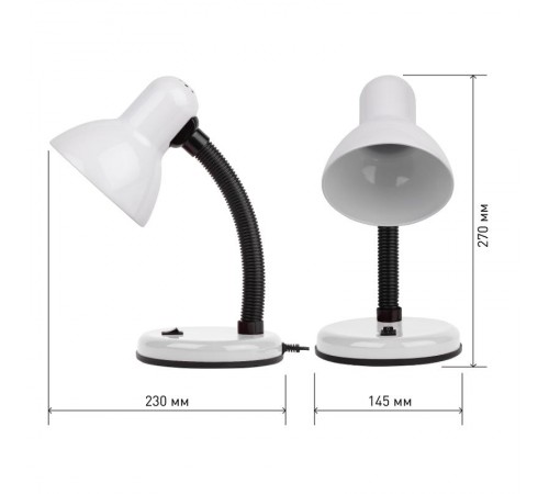 Светильник настольный под лампу N-211-E27-40W-W белый  Б0035055  ЭРА