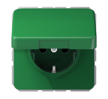 Штепсельная розетка SCHUKO 16A 250V~ с защитой от влажности; зеленая  CD1520BFKLGN  Jung