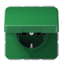 Штепсельная розетка SCHUKO 16A 250V~ с защитой от влажности; зеленая  CD1520BFKLGN  Jung