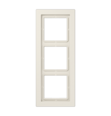 Рамка для вертикальной и горизонтальной установки, 3 поста; дюропласт; слоновая кость; LSDesign  LSD983W  Jung