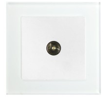 GLS00-7008-01 Розетка телевизионная 1-местная, 75 Ом, 5-862МГц, серия Катрин, белый  39247  STEKKER