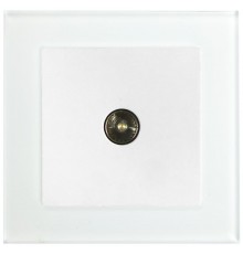 GLS00-7008-01 Розетка телевизионная 1-местная, 75 Ом, 5-862МГц, серия Катрин, белый  39247  STEKKER