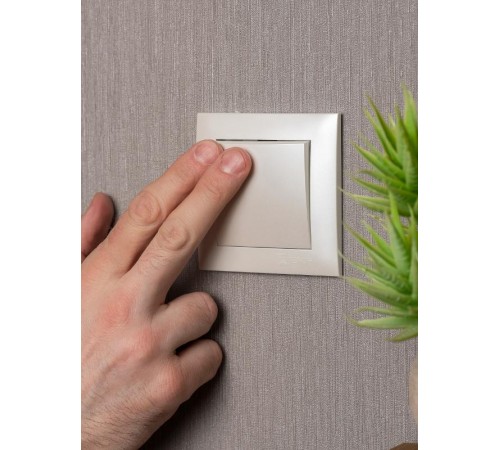 Валенсия лицевая панель выключателя 1-кл. 10А жемчуг EKF PROxima   ESV10-L-021-50   EKF