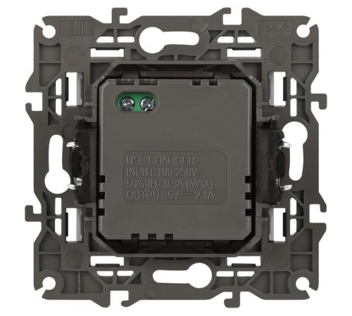 14-4110-04 Устройство зарядное USB, 230В/5В-2100мА, IP20, Эра Elegance, шампань  Б0034371  ЭРА