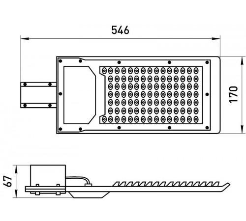 Светильник светодиодный консольный SPP-503-0-50K-150 150Вт 5000K 15000Лм КСС "Ш-с" DOB-SMD 60/48мм  Б0051839  ЭРА