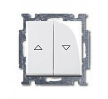 ABB Basic 55 Альп. белый Выключатель жалюзийный кнопочный  1413-0-1082   2CKA001413A1082  ABB