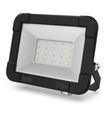 Прожектор светодиодный  20W 1300lm IP65 3000К черный  613527120  Gauss