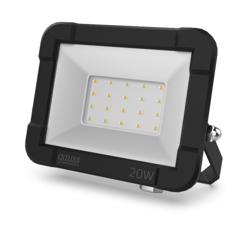 Прожектор светодиодный  20W 1300lm IP65 3000К черный  613527120  Gauss