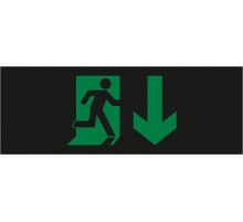 Пиктограмма ДСО-IP20 "Выход - вниз черный фон"  60441DEK  DEKraft