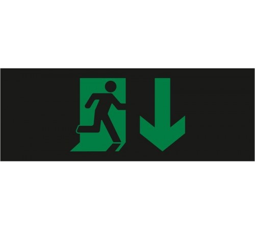 Пиктограмма ДСО-IP20 "Выход - вниз черный фон"  60441DEK  DEKraft