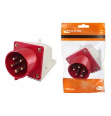 Вилка 525 стационарная 3Р+РЕ+N 32А 380В IP44   SQ0605-0016  TDM