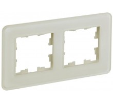 BRITE Рамка 2-ая РУ-2-2-Бр стекло песчаный RE  BR-M22-G-41-K98  IEK