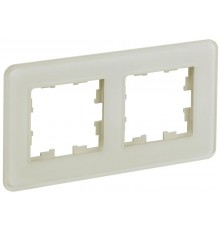 BRITE Рамка 2-ая РУ-2-2-Бр стекло песчаный RE  BR-M22-G-41-K98  IEK
