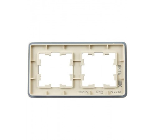 BRITE Рамка 2-ая РУ-2-2-Бр стекло песчаный RE  BR-M22-G-41-K98  IEK