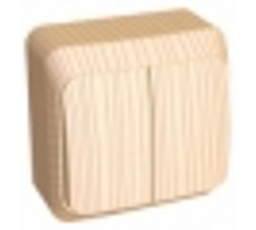 Этюд Сосна О/У Выключатель 2-клавишный с подсветкой (сх. 5)  BA10-006D  SE