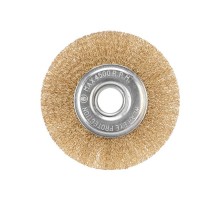 Щетка дисковая для УШМ витая латунированная проволока 125 мм, отв. 22,23 мм Kranz  KR-91-1242  Kranz