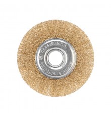 Щетка дисковая для УШМ витая латунированная проволока 125 мм, отв. 22,23 мм Kranz  KR-91-1242  Kranz