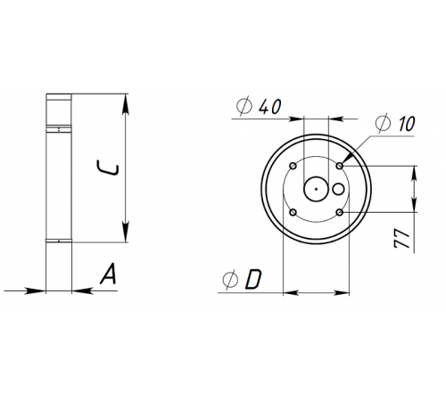 Светильник светодиодный TERES MINI G2 10W 840 RAL9005  1583000240  Световые Технологии