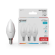 Лампа светодиодная LED 7Вт E14 220В 4100К Elementary свеча (3 лампы в упаковке)  33127T  Gauss