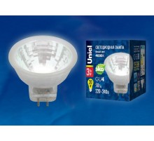 Лампа светодиодная LED-MR11-3W/NW/GU4/220V GLZ21TR LED, 220V. прозр 4000K  UL-00001703  Uniel