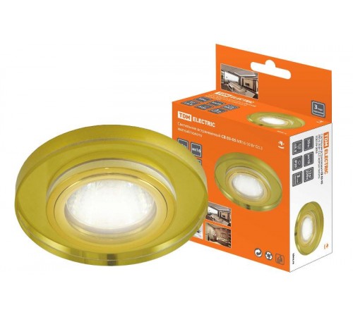 Светильник точечный встраиваемый под лампу СВ 03-05 MR16 50Вт G5.3 жёлтый/золото  SQ0359-0056  TDM